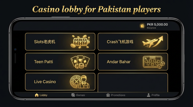 Lobby view of q5bet for Pakistan users - 4